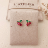 Aretes Cereza - Colección Acero